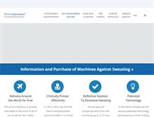 Tablet Screenshot of iontophoresismachine.com